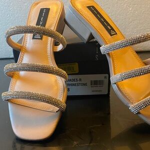 Steve Madden Metallic Rhinestone Sandals